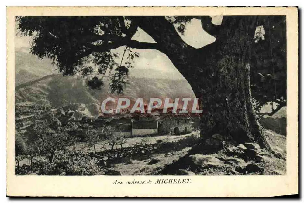 Nos arredores de MICHELET — paisagem com grande árvore e casa — editada especialmente para os Hotéis "Transatlântico" - Frente