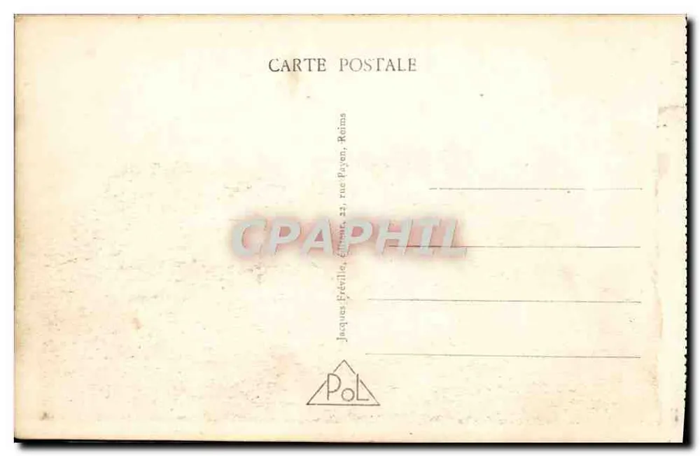 Die Champagne-Berge — Mount Cornillet — 440 — Jacques Fréville, Reims - Rückseite