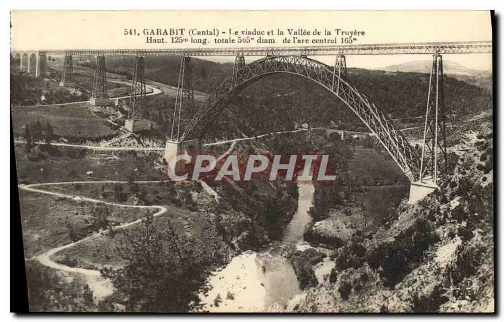 Garabit (Cantal) — Der Viadukt und das Tal der Truyère — unbekannter Verleger, Seriennummer 541 - Vorderseite