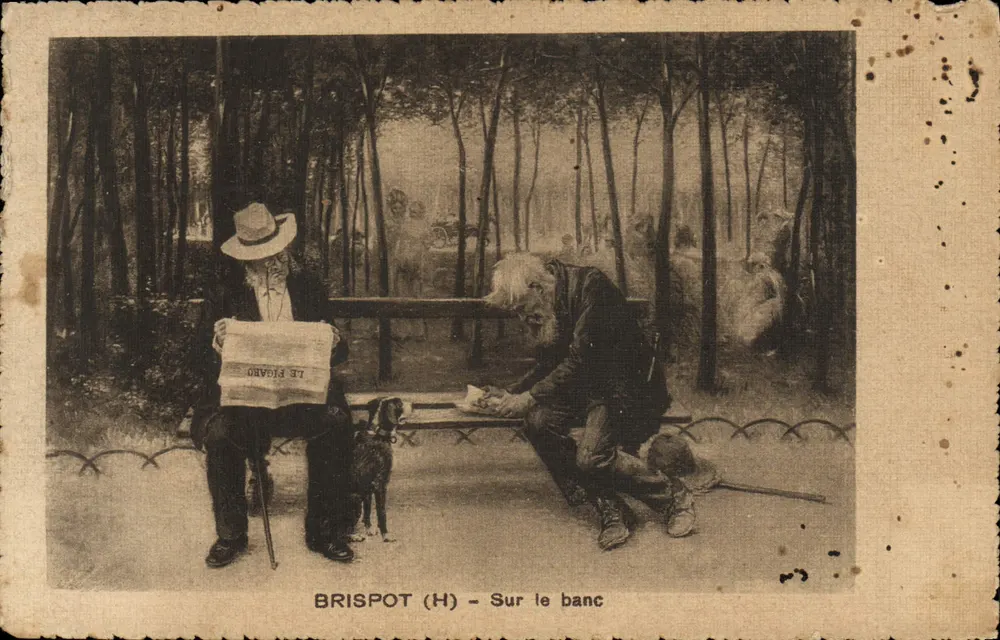 Brispot (H) — Sur le banc — Éditeur : F. Glioto, Paris - Frente