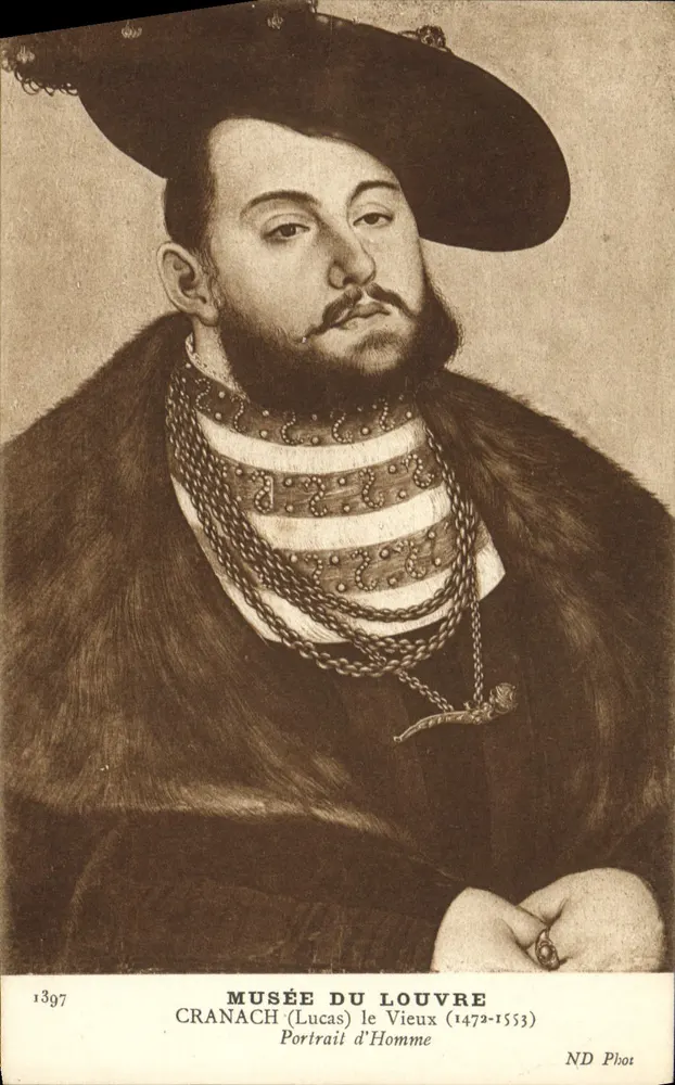 Porträt eines Mannes — Lucas Cranach der Ältere (1472-1553) — Musée du Louvre, Serie 1397, ND Phot - Vorderseite