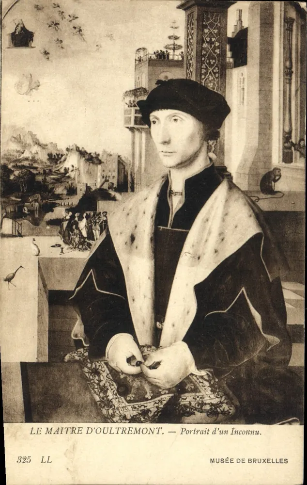Der Meister von Oultremont — Portrait eines Unbekannten — Museum von Brüssel - Vorderseite