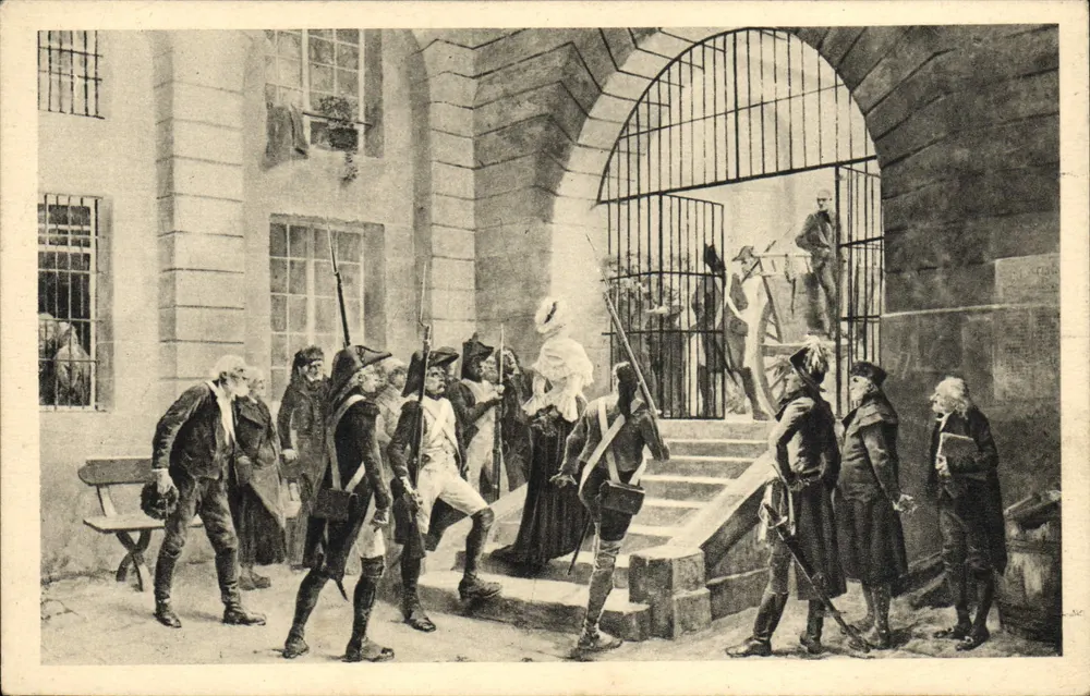 Marie-Antoinette — sortant de la Conciergerie — éditeur CAIN - Frente