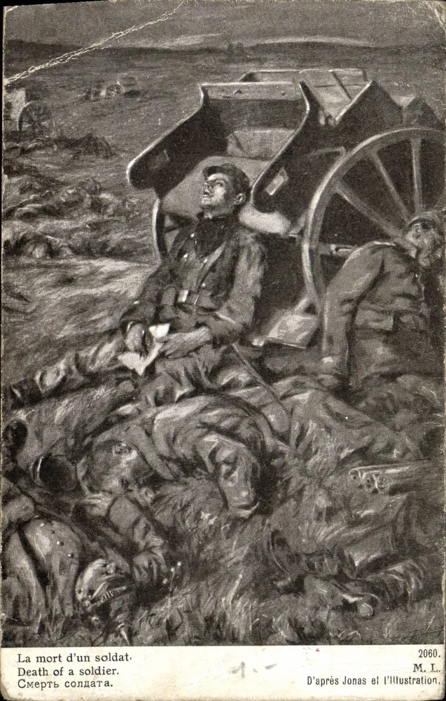 A morte de um soldado — D'après Jonas e a Illustration — n° 2060 - Frente