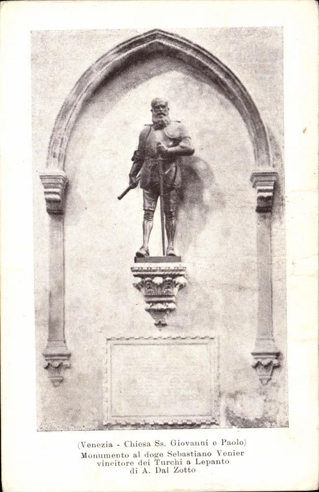 Venedig - Kirche der Heiligen Johannes und Paulus - Denkmal für den Dogen Sebastiano Venier, Sieger über die Türken bei Lepanto - Vorderseite