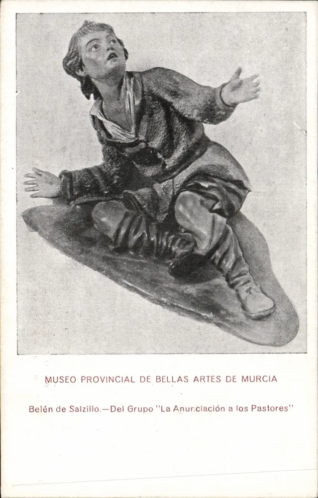 Belén de Salzillo — Das Werk 'Die Verkündigung den Hirten' — Provinzmuseum für Kunst und Kultur Murcia - Vorderseite