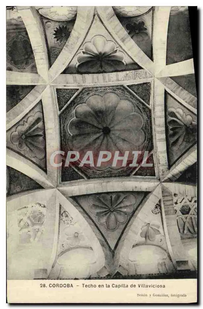 Córdoba — Decke der Kapelle Villaviciosa — Séñán y González, Fotograf - Vorderseite