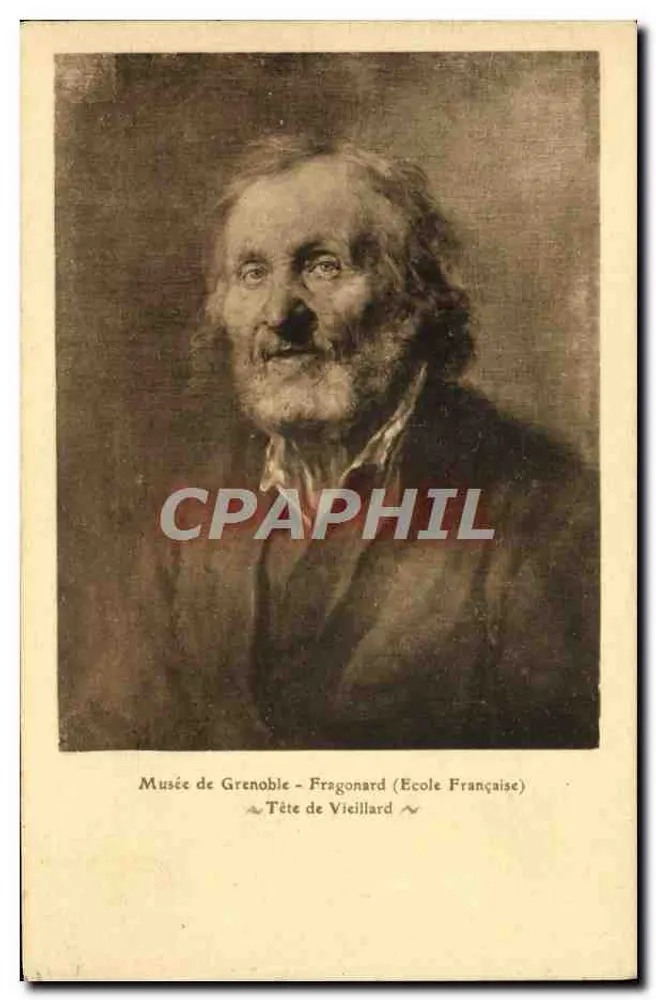 Kopf eines Alten — Museum von Grenoble — Fragonard (französische Schule) - Vorderseite