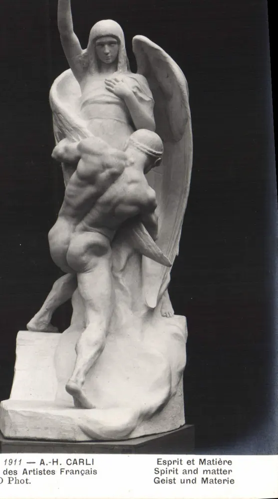 Espírito e Matéria — escultura de A.-H. CarlI — 1911 - Frente