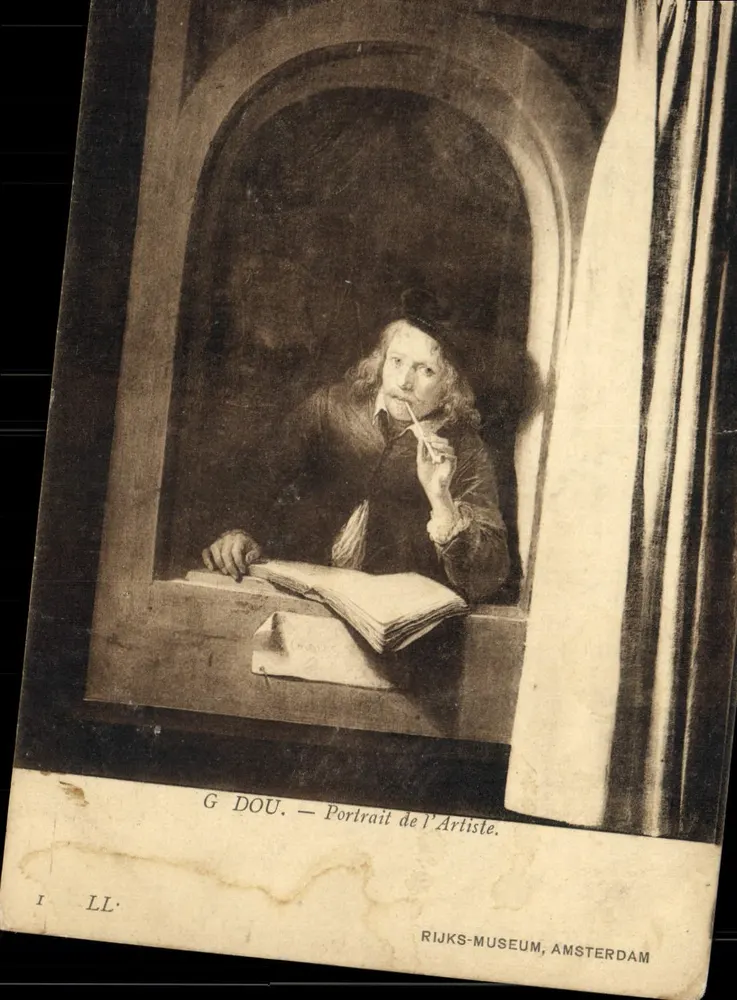 Porträt des Künstlers — G. Dou — Rijksmuseum, Amsterdam - Vorderseite