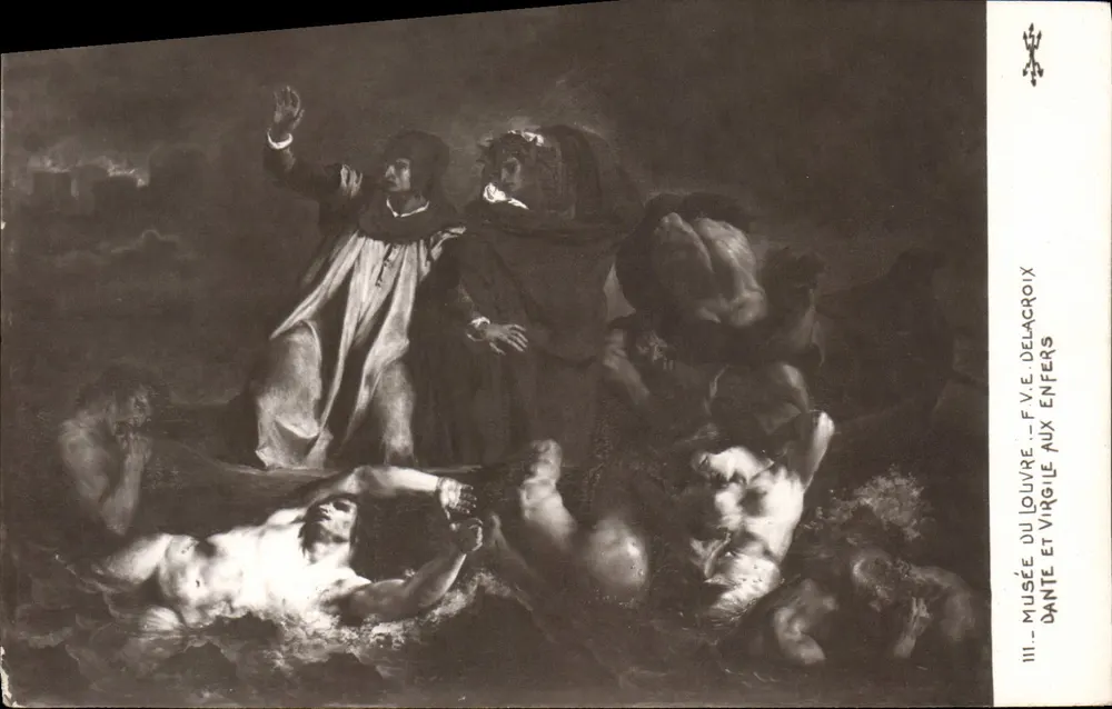 Dante und Virgil in der Hölle — Musée du Louvre — F.V.E. Delacroix - Vorderseite