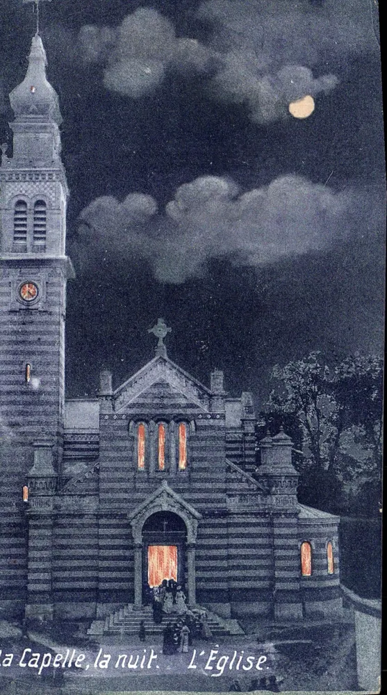 La Capelle, la nuit — L'Église — Éditeur Lib. Camart (Lugol) - n° 1000 - Frente