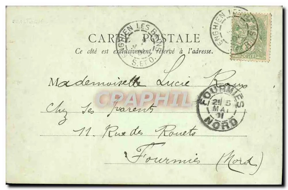 Enghien-les-Bains — Thermalbad — E.H., Paris - Rückseite