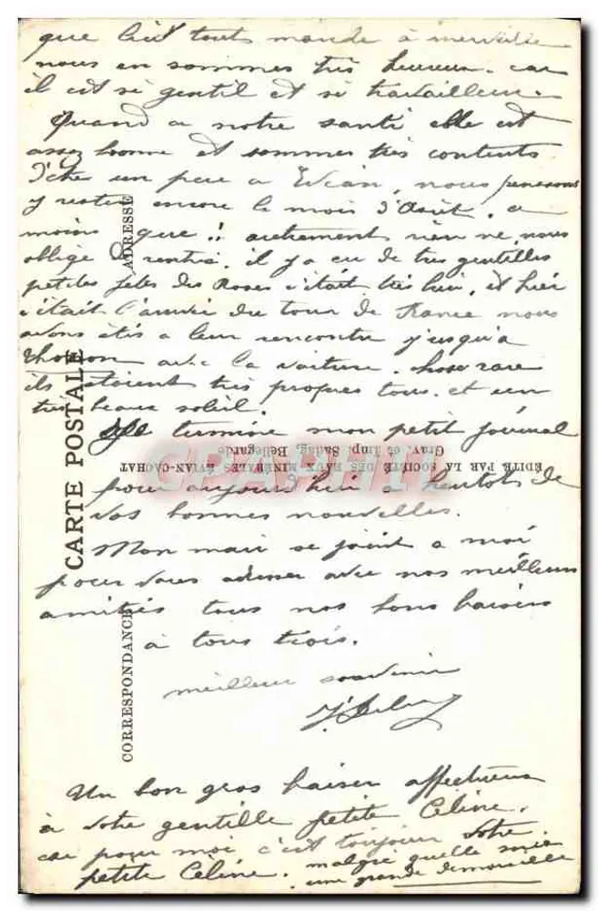 Evian-les-Bains — Der Promenadengang des Cafés Cachat — Verleger: Imp. Minerva - Rückseite