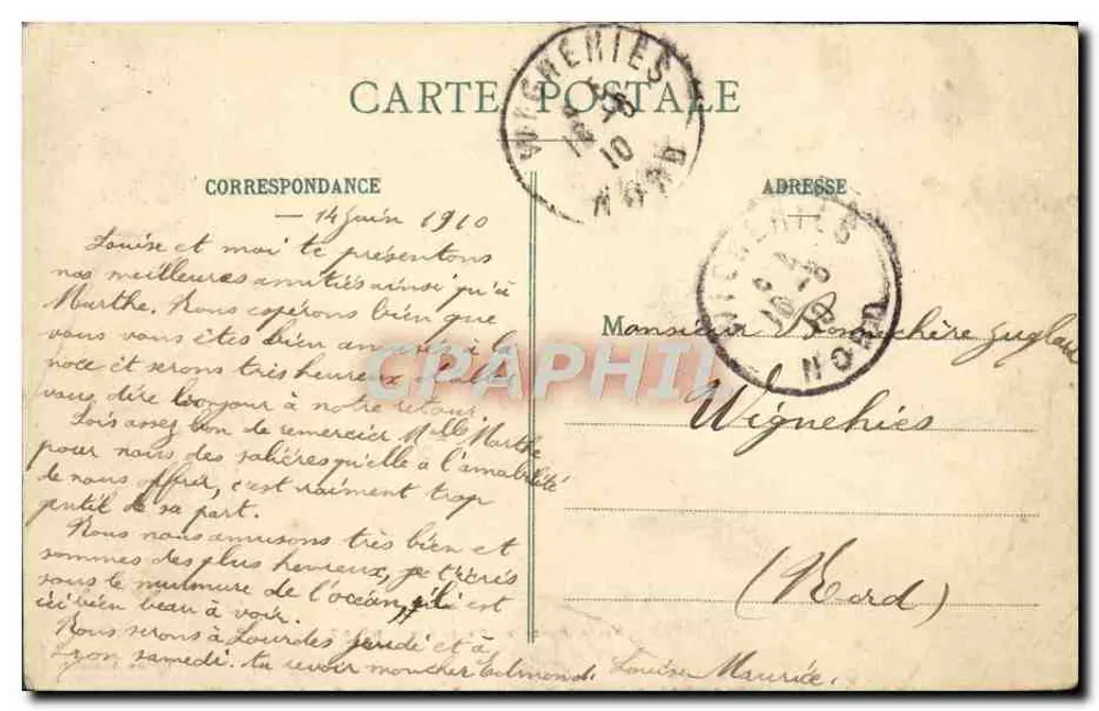 Biarritz Pittoresk — Villa Belza und Pyrénées — Nr. 57 — Edition A. Simons - Rückseite