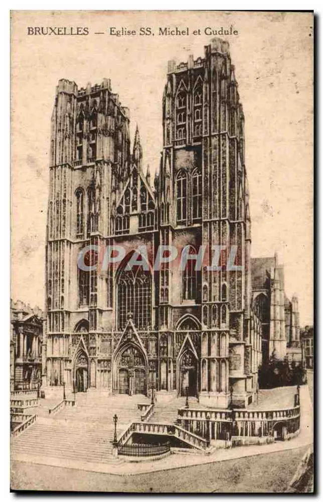 Brüssel — Kirche der SS. Michael und Gudule - Vorderseite
