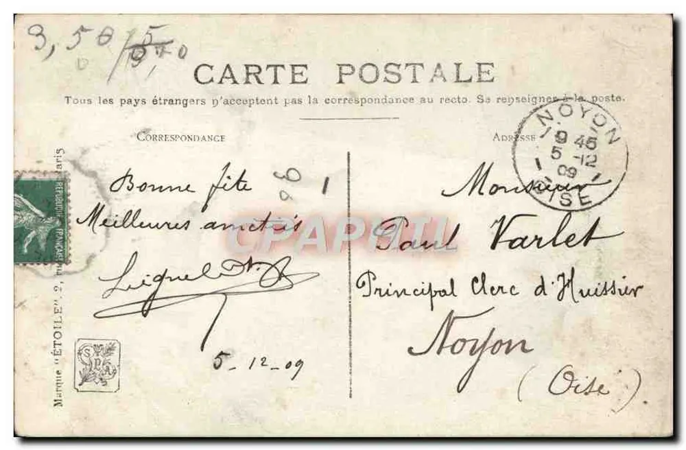 Kürassier in der Spitze — Salon 1909, Berne-Bellecour — Verlag Berne-Bellecour - Rückseite