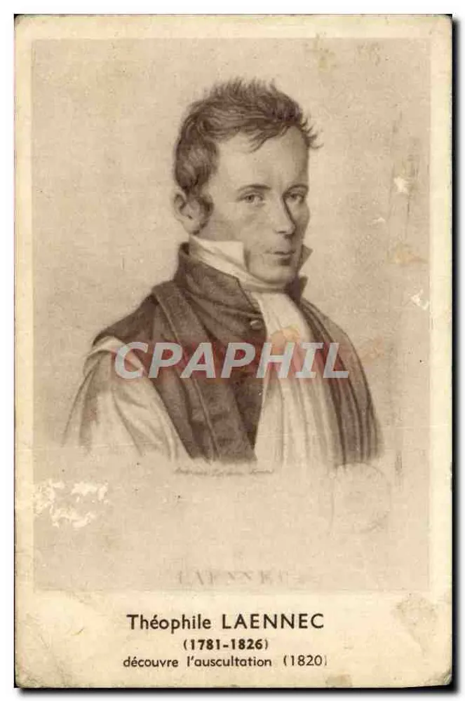 Théophile Laennec — Portrait — Éditeur: COMITÉ NATIONAL DE DÉFENSE CONTRE LA TUBERCULOSE - Vorderseite