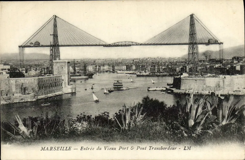 MARSEILLE — Eingang zum Vieux Port & Pont Transbordeur — LM - Vorderseite