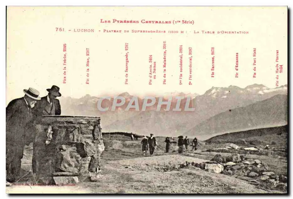 Luchon - Plateau de Superbagnères (1800 m) — A Mesa de Orientação — Fotografias de Labastide Sirena, Toulouse - Frente