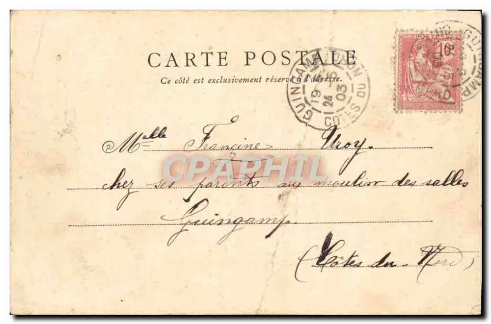 Lorient — Pont de St-Christophe (Kérentrech-Caudon) — Éd. Lausselat, Châteaudun n°13 - Verso
