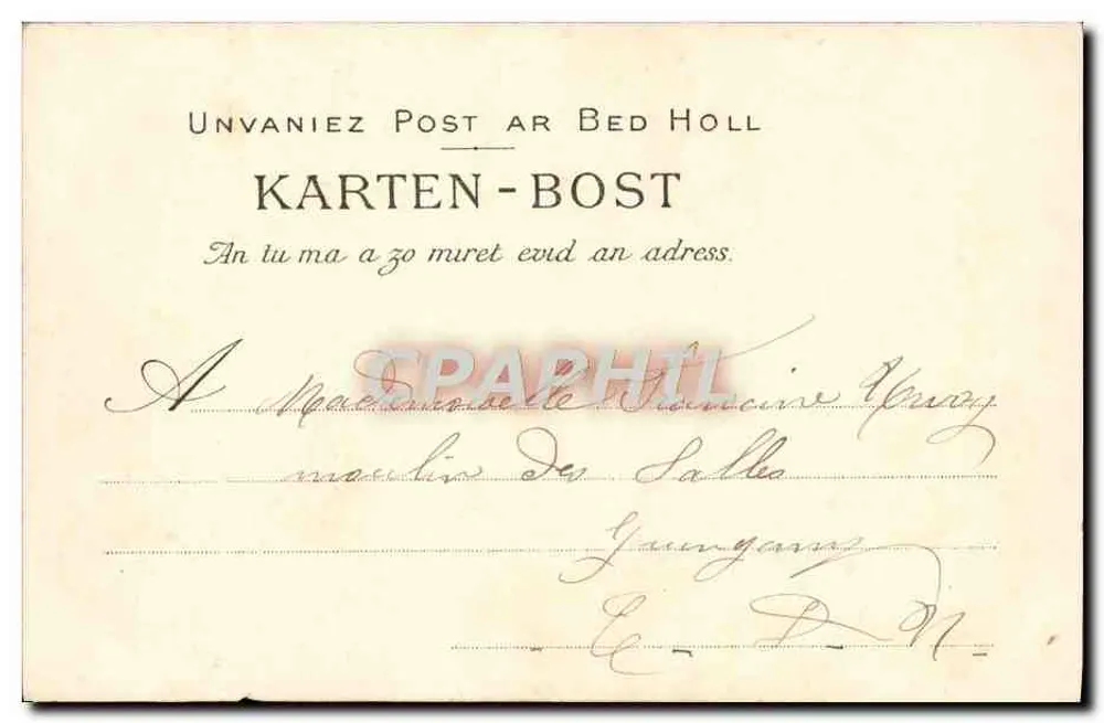 Sainte-Anne-d'Auray — A basílica — A Praça — Coleção Villand, Quimper, n°2051 - Verso
