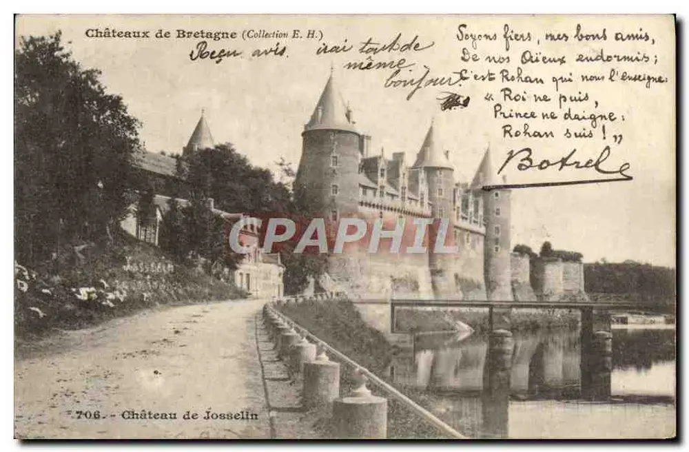 Castelo de Josselin — Bretanha — Coleção E. H. n°706 - Frente