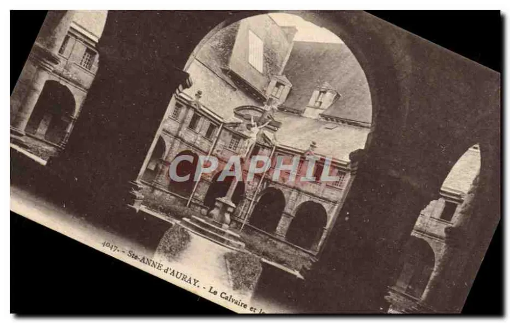 Sainte-Anne d'Auray - O Calvário e a capela - Editor anônimo, n° 4047 - Frente