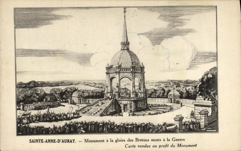 Sainte-Anne-d'Auray — Denkmal zur Ehre der Bretonen, die im Krieg gefallen sind — Karte zum Verkauf für das Denkmal - Vorderseite
