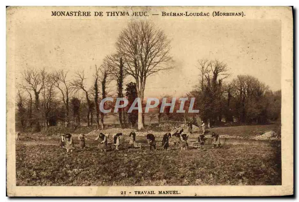 Monastère de Thyma Jeuc — Travail manuel — éditeur Hélio-Léon Bernard, Saint-Élphane, n°21 - Frente