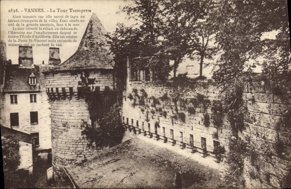 VANNES - A Torre Trompette — editor desconhecido, n° 2836 - Frente