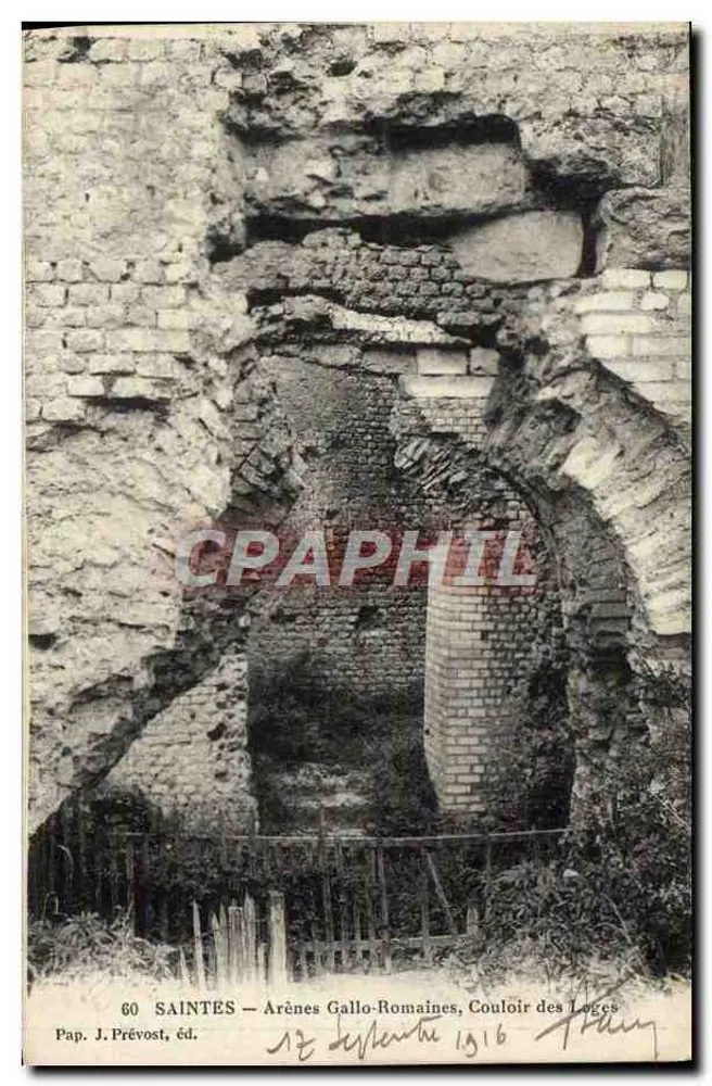 Saintes — Gallo-Römische Arenen, Gang der Loges — Pap. J. Prévost, ed. n°60 - Vorderseite