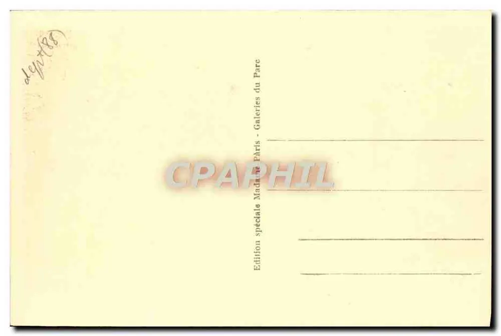 VITTEL - A Grande Avenida — editor Galeries du Parc, n°29 - Verso