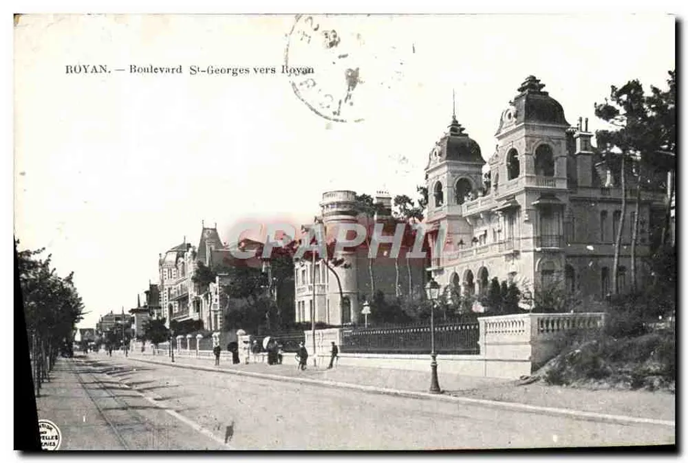 Royan — Boulevard St-Georges em direção a Royan — Editor: União das Postais - Frente