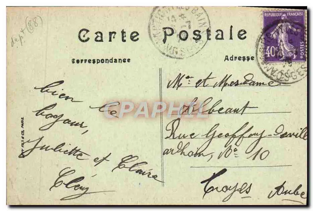 Martigny-les-Bains — Das Pavillon der Quellen und der Park — LL - Rückseite