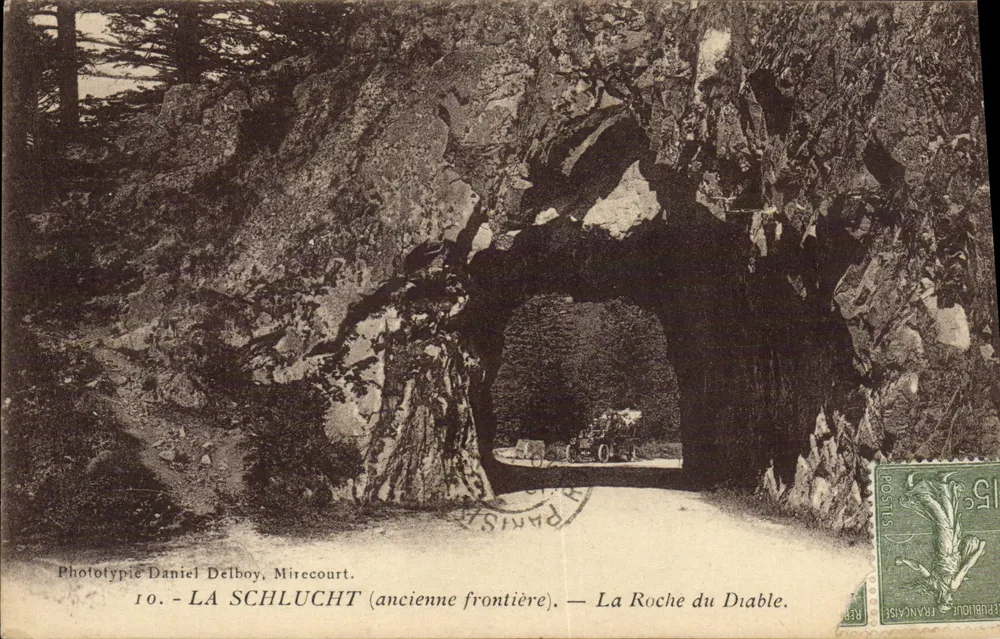 A Schlucht (antiga fronteira) — A Roche du Diable — Fototipia Daniel Delboy, Mirecourt - Frente