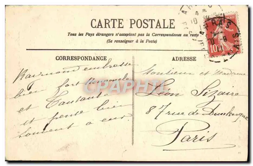 Arras - Rathaus und Glockenturm (Place de la Vacquerie) — Verlag B., Arras, Nr. 10 - Rückseite