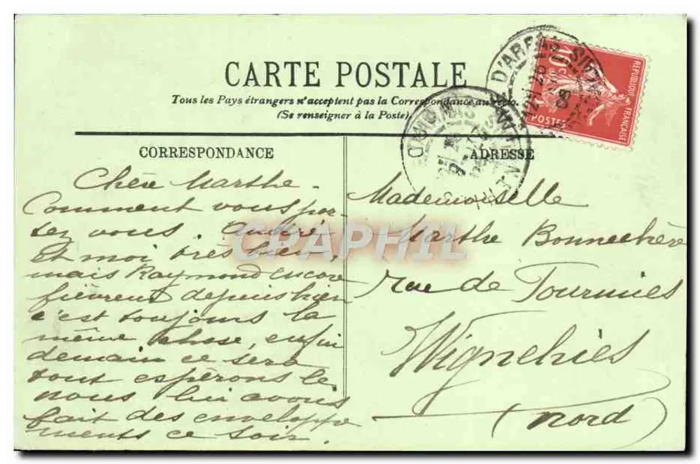 Arras — O Cimo da Torre da Igreja — 106 - Verso