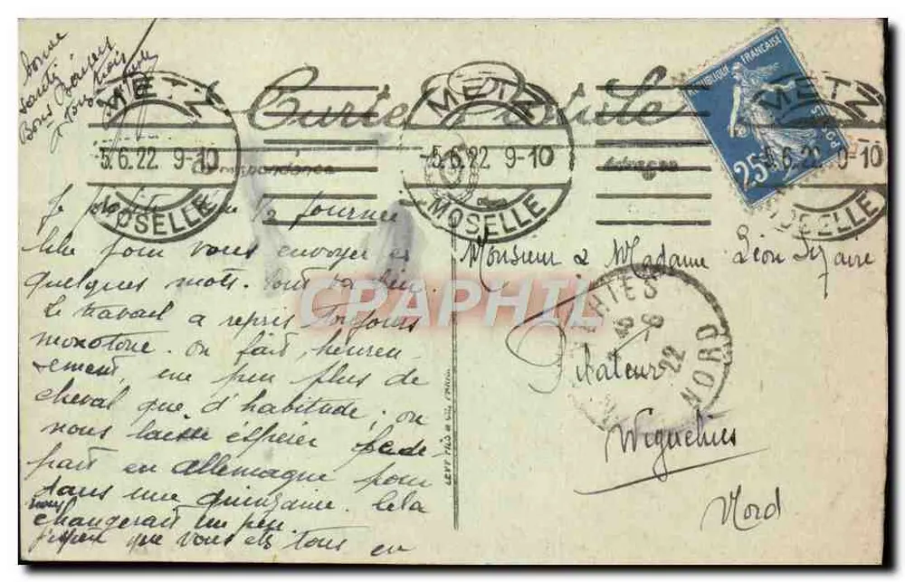 Metz — Canal da Mosela — LL. n°18 - Verso