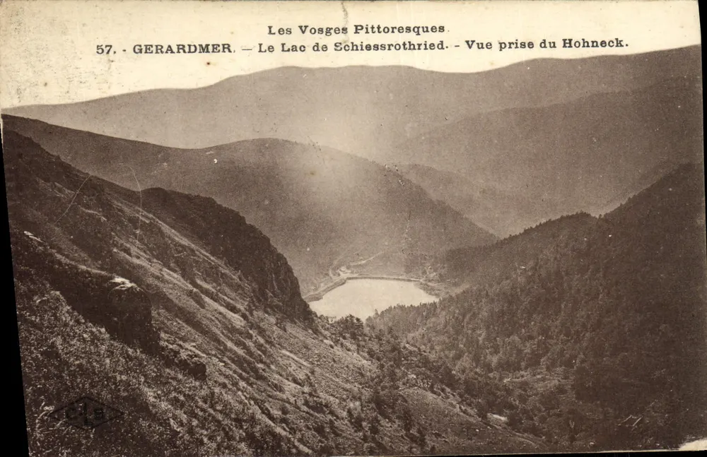 Die malerischen Vosges — Aussicht auf den See Schiessrothried vom Hohneck — Éditeur GERARDMER, n° 57 - Vorderseite