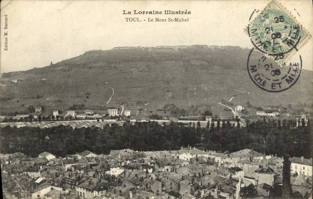TOUL - A Vista do Monte Saint-Michel — Ilustrada Lorena, edição M. Bernard - Frente