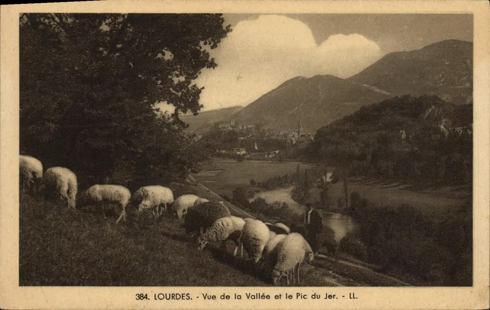 Lourdes - Ansicht der Schlucht und des Pic du Jer - LL. - N° 384 - Vorderseite