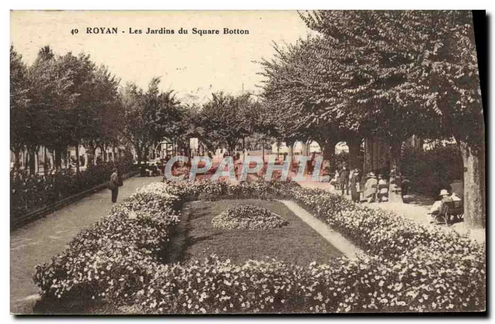 Royan - Os Jardins do Square Botton — editor Norgelles Galeries, Royan, n°40 - Frente