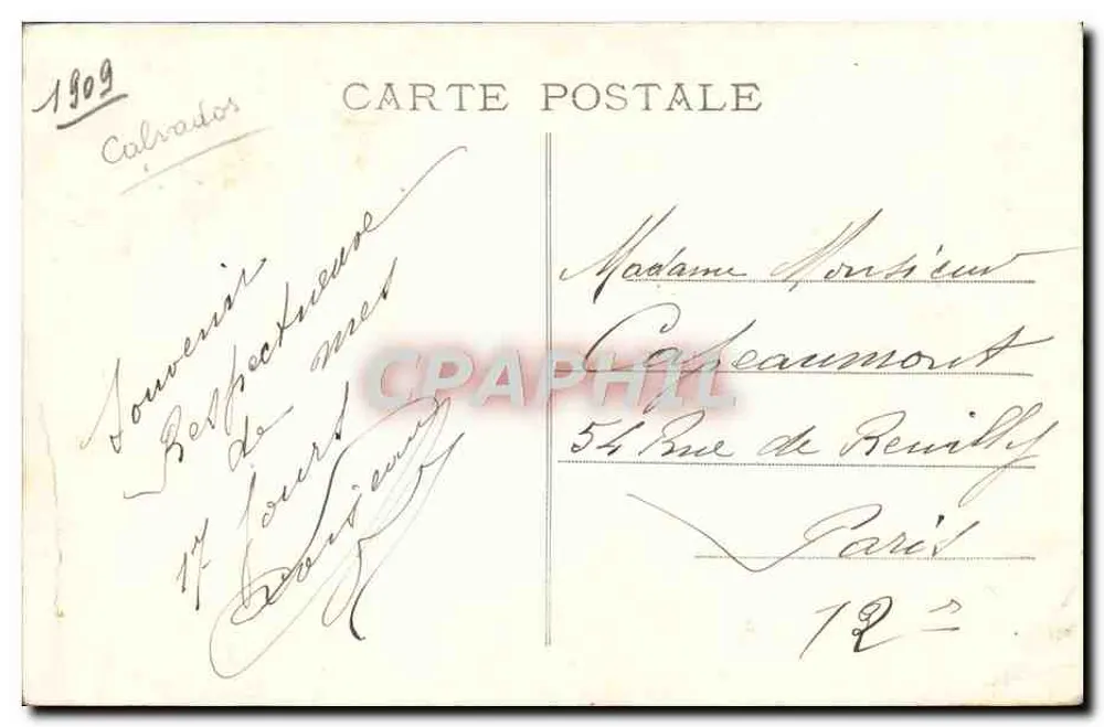 Falaise — Portal der Heiligen Dreifaltigkeit — Verleger Calvados 518 - Rückseite