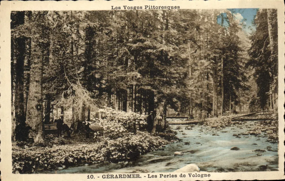 Gérardmer - Les Perles de Vologne — As Vosges Pittorescas, n°10, edição C. La-Mer - Besançon - Frente