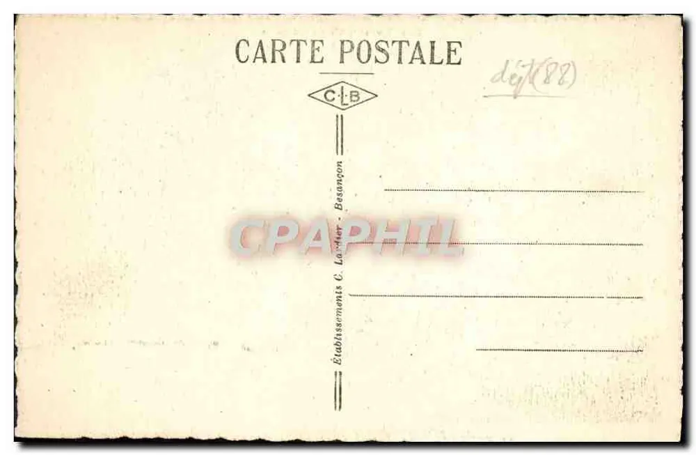 Gérardmer - Les Perles de Vologne — As Vosges Pittorescas, n°10, edição C. La-Mer - Besançon - Verso