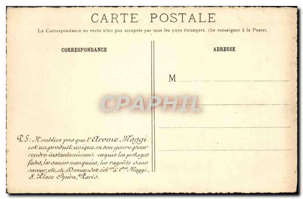 Das Kloster der Männer in Caen — Calvados — Portier et Marolle, Paris, n°61 - Rückseite
