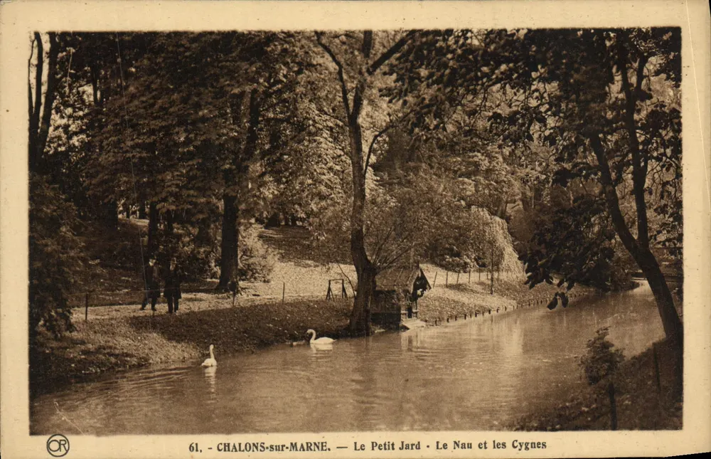 Chalons-sur-Marne — Der kleine Garten — Der Nau und die Schwäne — Artistiques OR Editions - Vorderseite