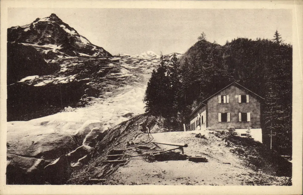 Glaciar dos Bossons — Mont-Blanc — G. Tairraz, fot. edit., Chamonix-Mont-Blanc - Frente