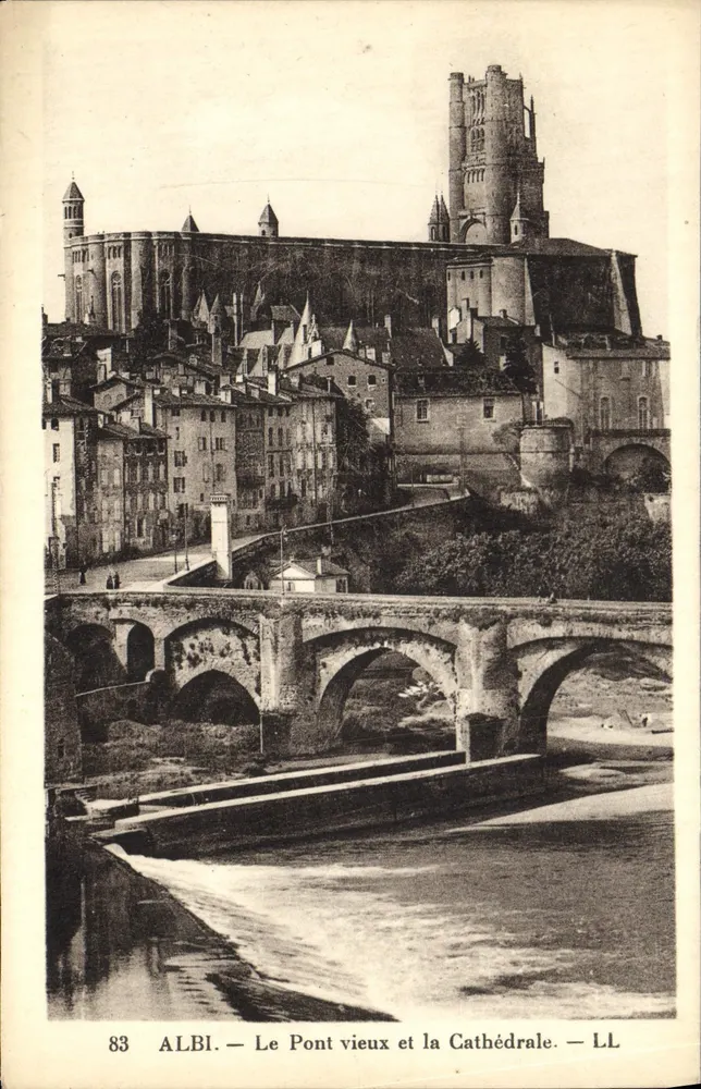 Albi — Der Alte Brücke und die Kathedrale — LL - Vorderseite
